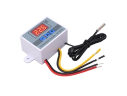 Controlador De Temperatura Digital Termostato Interruptor Calefacción Refrigeración Con Sonda Impermeable 10a 110‑220v 1500w