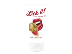 Gel Lubricante Erótico Para Masajes Lick It Strawberry, 50 Ml