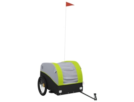 Remolque VIDAXL para bicicleta hierro negro y verde (45 kg)