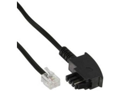 Cable Telefónico INLINE 18901 (1m - Negro)