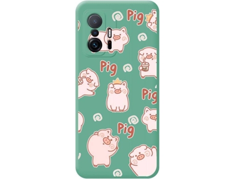 Carcasa Xiaomi 11T 5G / 11T Pro 5G TUMUNDOSMARTPHONE Cerdos Verde