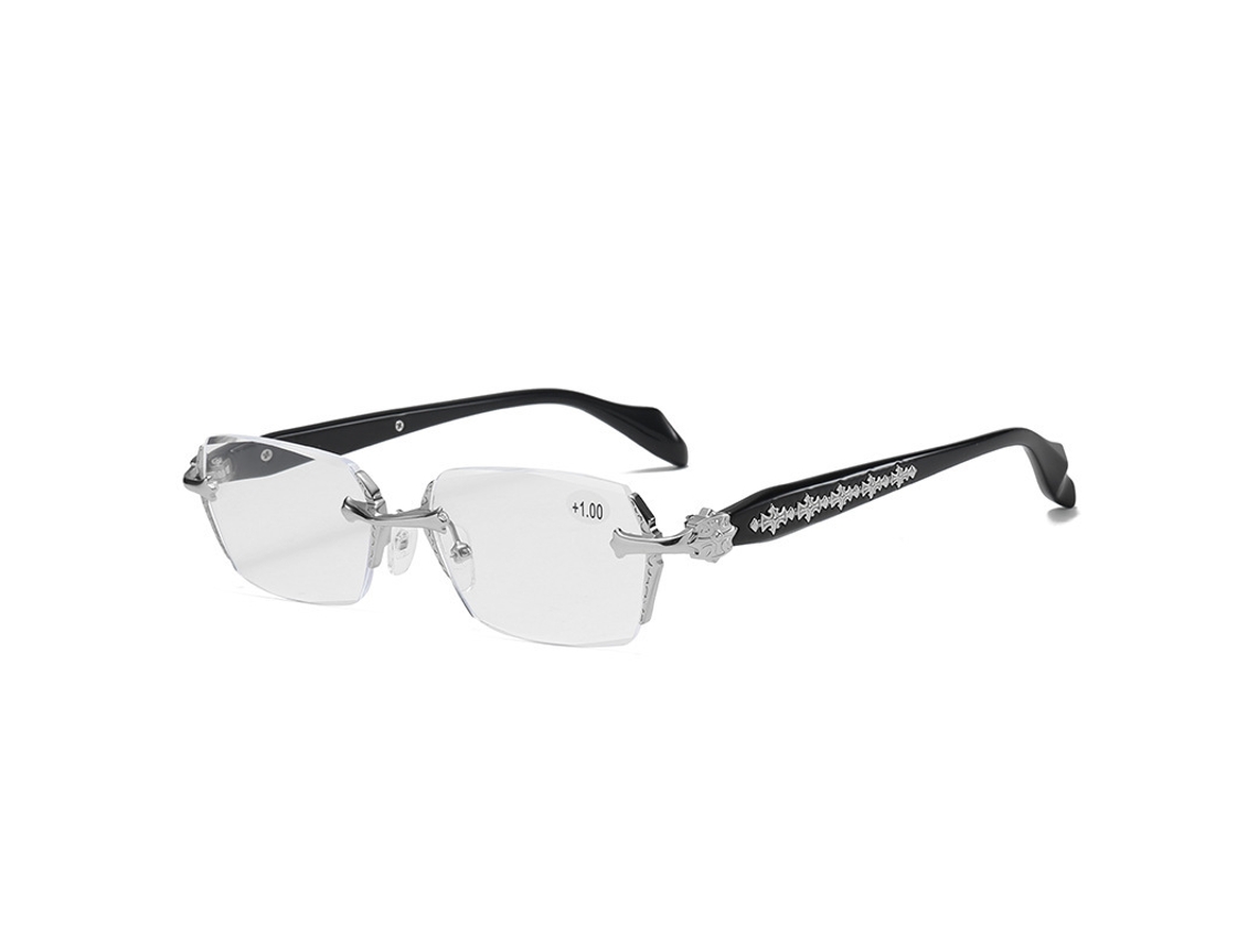 Gafas de lectura sin montura para bloquear la luz azul, gafas para ordenador para hombre y mujer 0d Gold Chrui