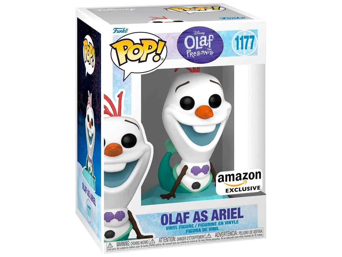 Figura Pop Disney Olaf Presente - Olaf Como Ariel Exclusiva B.active