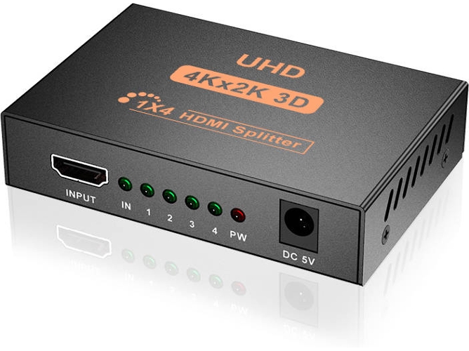Conversor HOWEI HDMI Splitter 1 to 4 HD 4K 2K HD (Negro)