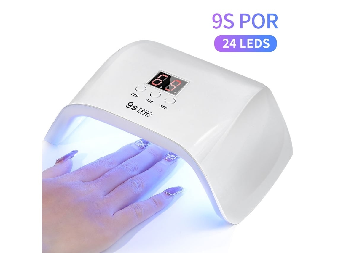 Lámparas de uñas LED de 24 W, lámpara UV LED para secado de uñas en gel, 3 temporizadores, color blanco Lalamoli