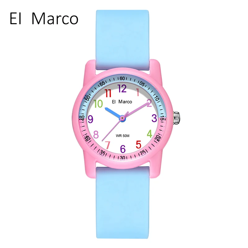 Reloj De Cuarzo Elegante Para Mujer (azul Y Rosa), Resistente Al Agua Para Deportes, Unisex, Casual.