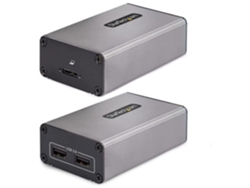 STARTECH.COM Extensor Usb 3.0 de 2 Puertos sobre Fibra Multimodo Om3 Lc-Lc Usb-A Hub 2X 5Gbps 350M Alcance Extensor de Fibra Óptica UE