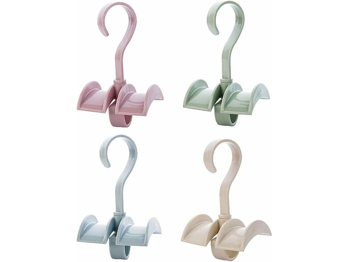 VVJIJILLY Cabide Rotativo Para Malas, Cintos, Gravatas, Lenços 4 Cores , Pack De 4 (rosaazulverdebege)