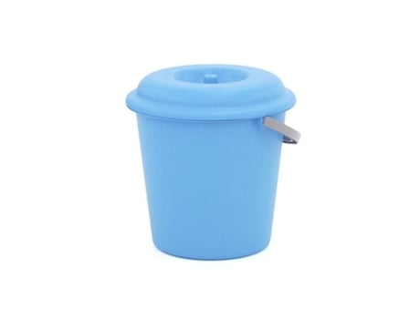 Cubo basura 16 l con tapa azul