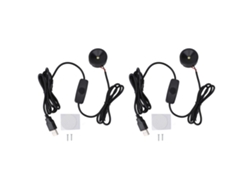 2 Focos Led Pequeños De 5 V Con Regulación Usb Para Escaparates Y Vitrinas - Luz Cálida