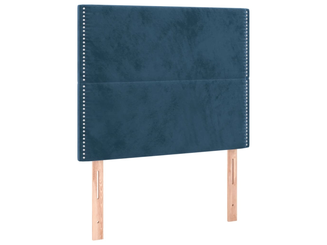 Maison Exclusive - Cabecero De Cama Azul Oscuro 80x5x118/128 Cm Terciopelo