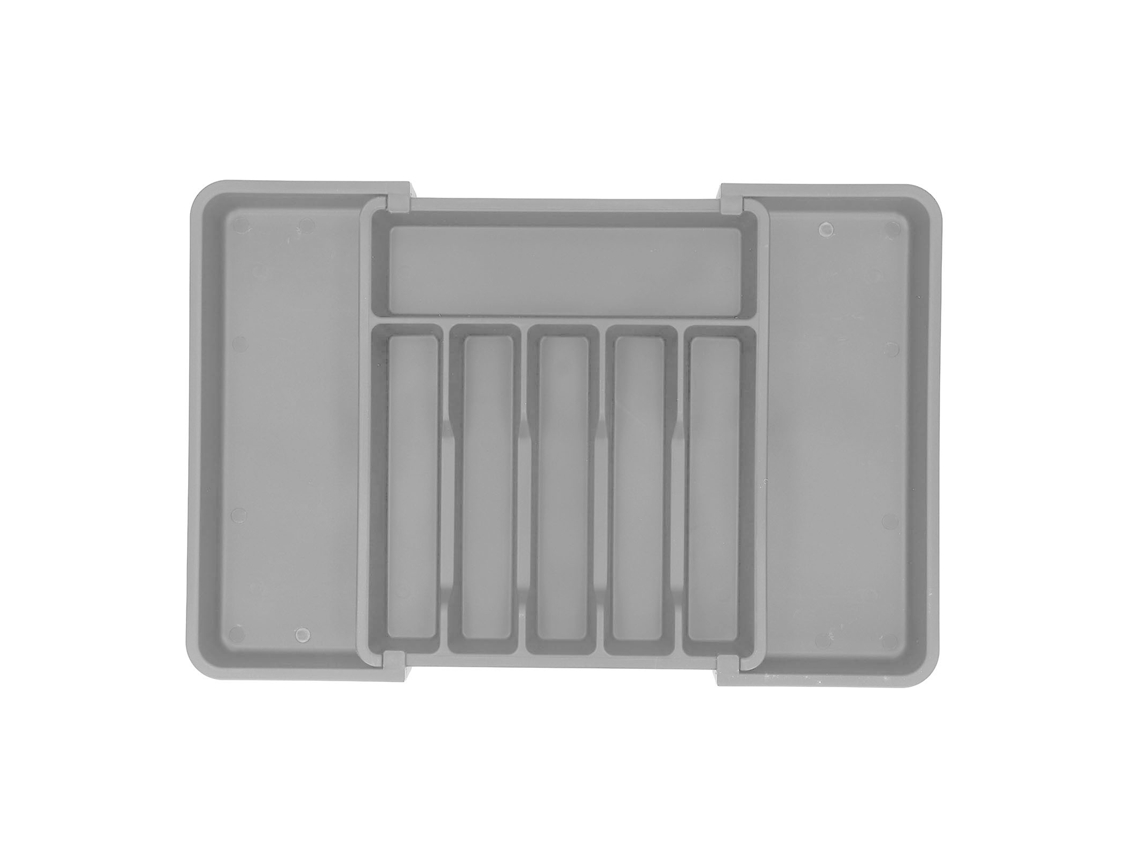 Organizador De Cajones Expandible Para Almacenamiento Clasificado De Cubiertos Y Utensilios De Cocina - Gris