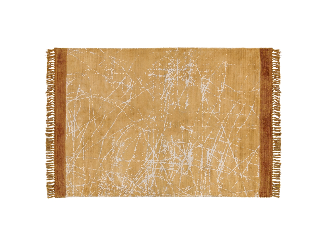 Alfombra de pelo corto BELIANI Hanli de Viscosa Naranja 160x230