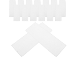 15 marcapáginas en blanco para punto de cruz, algodón de 14 cabos, 7 x 19 cm, borde de encaje blanco SFUSHOS
