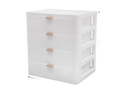 Organizador de escritorio con 4 cajones, elegante, blanco (OEM)