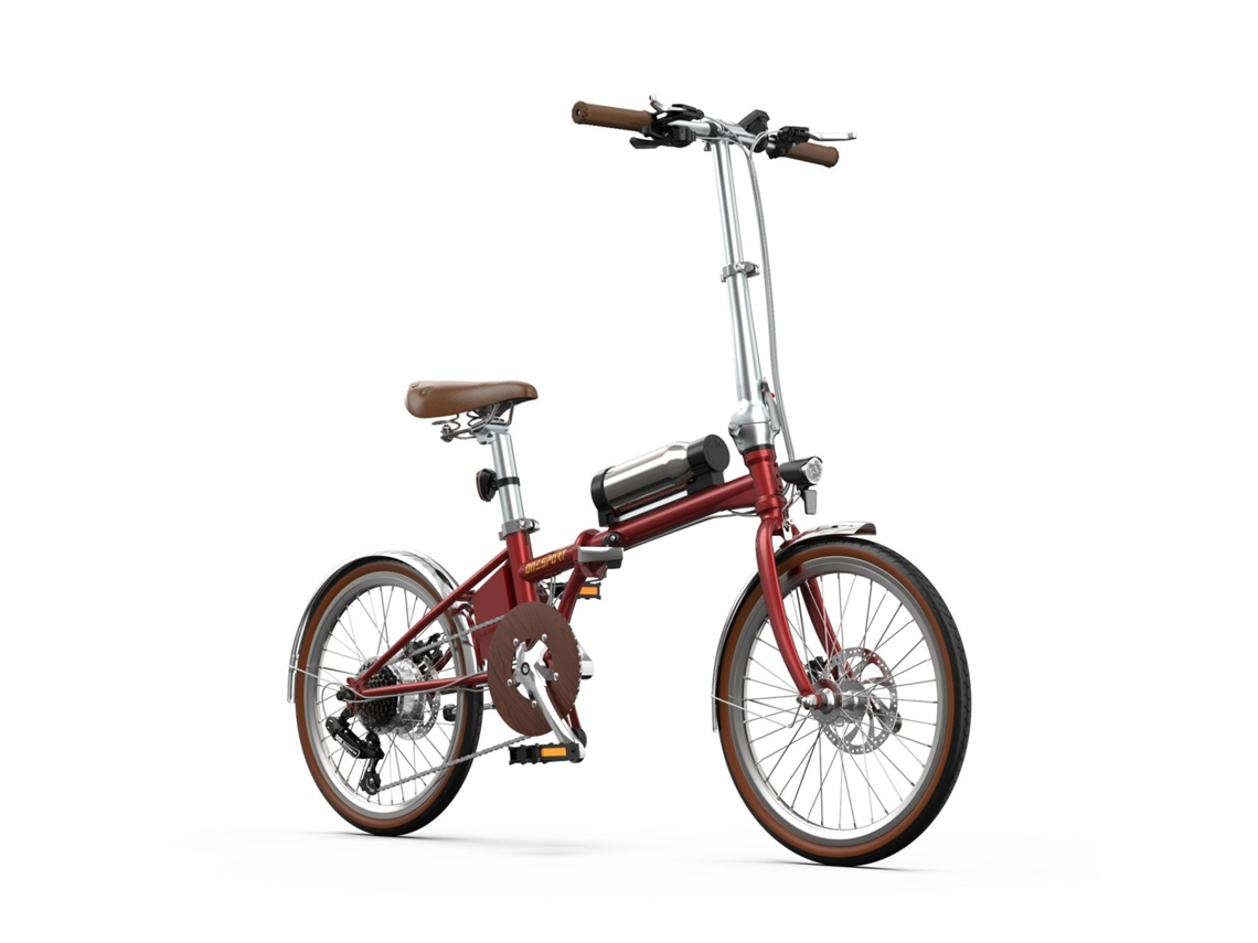 Bicicleta Eléctrica Onesport Ot02 Pro - Motor 250w Batería 36v5.2ah Neumáticos De 20'' Frenos De Disco Mecánicos - Rojo
