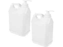 Juego De 2 Botellas De Plástico Con Bomba De 3 Litros, Dispensadores Recargables Para Loción, Gel Y