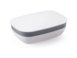 Caja De Jabón Portátil Con Cierre Estrecho Y Resistente A Fugas Para Viajes - Blanco