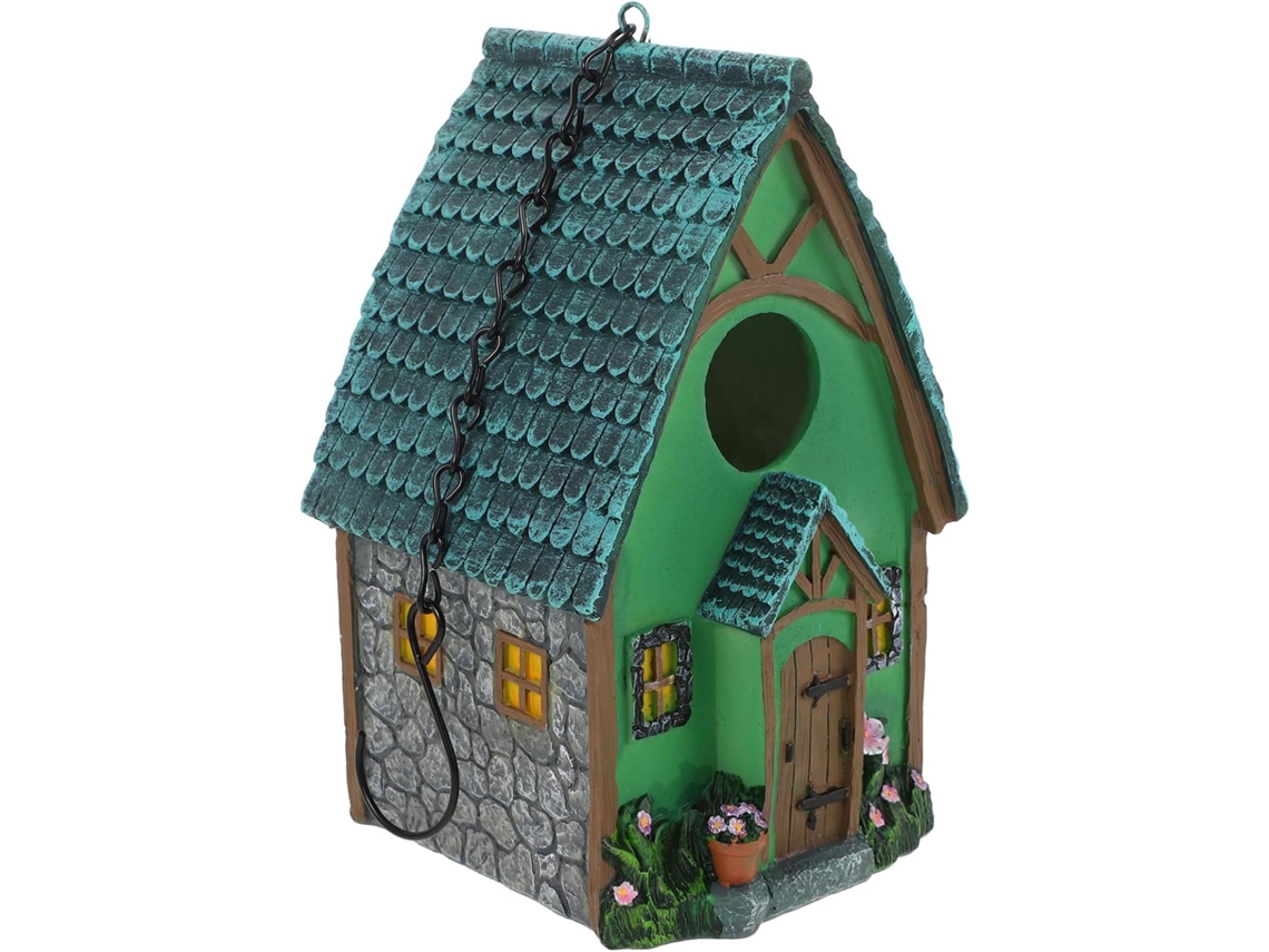 Casita Para Pájaros Inoomp De Resina Para Colgar, Casita Pequeña Para Balcón Y Terraza, Decoración De Nido De Pájaro