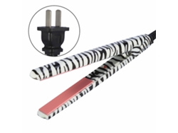 1pc Plancha De Pelo Portátil De Zebra Stripe Herramienta Electrónica Para Alisar El Pelo Y Peinar