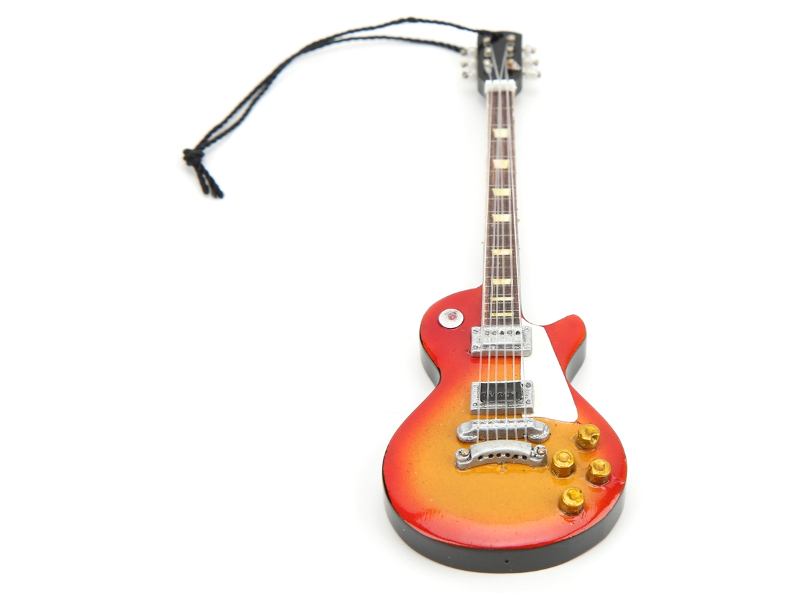 Exquisita Miniatura De Guitarra En Caoba Y Tilo Para Decoración Y Regalos.