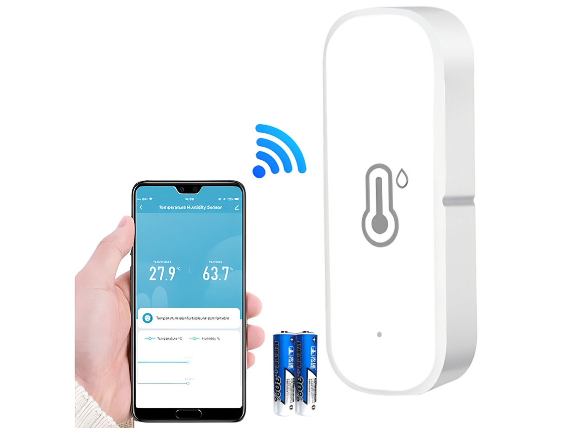 Sensor de temperatura y humedad inalámbrico inteligente con control mediante aplicación