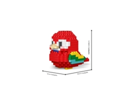Mini bloques de construcción 3D con forma de diamante para adultos, Mundo Animal, bloques de construcción ABS MDUG (rojo)