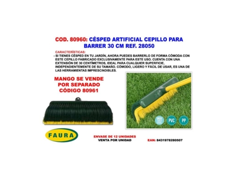 Cepillo para Barrer Césped Artificial Verde e Amarillo