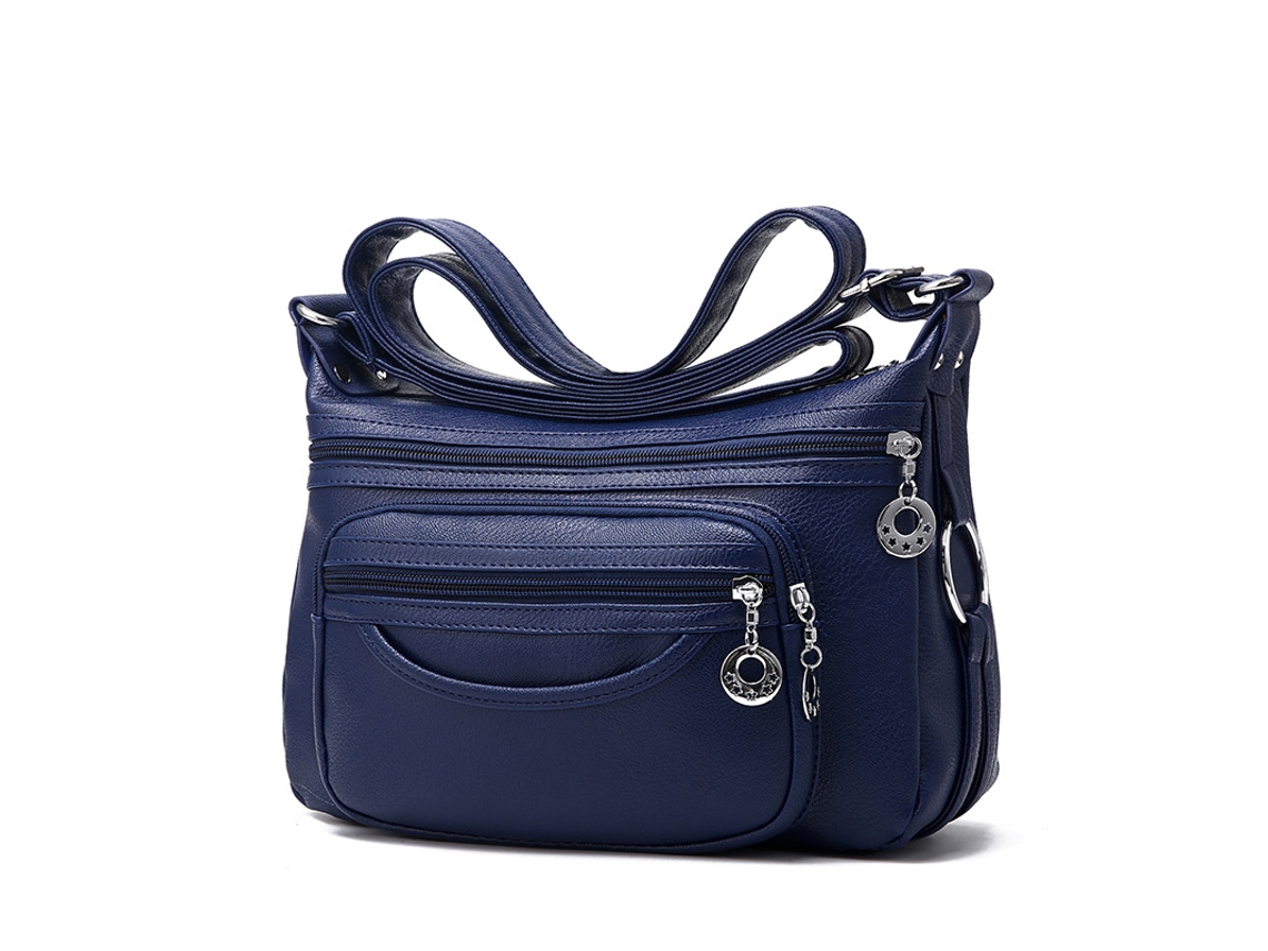 Bolso de hombro informal para mujer en piel sintética con múltiples bolsillos (azul oscuro) Eifson