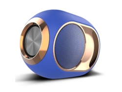 Altavoz inalámbrico azul, altavoz estéreo Bluetooth, altavoces de reproductor de música Chennnls