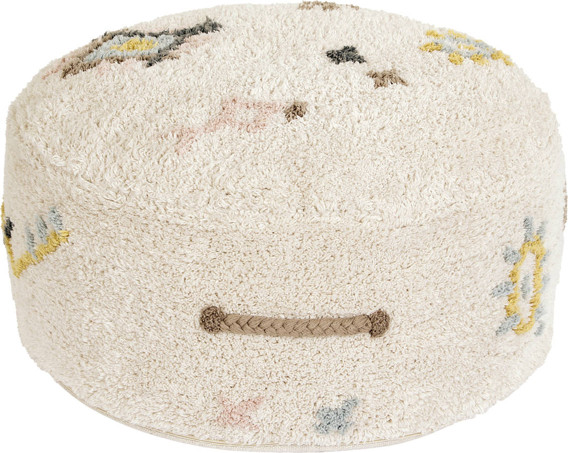 Puf Happy Decor kids itza multicolor 50x50x20 cm hdkpuff beige azul amarillo trosado verde 100 reciclado