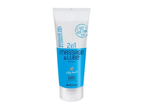 Gel y lubricante para masajes 2 en 1 Textura sedosa HOT