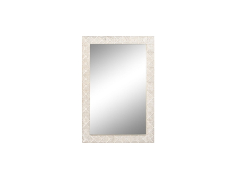 Espejo de pared HOME ESPRIT Blanco Natural Madera de mango Indio 94x3x140 cm