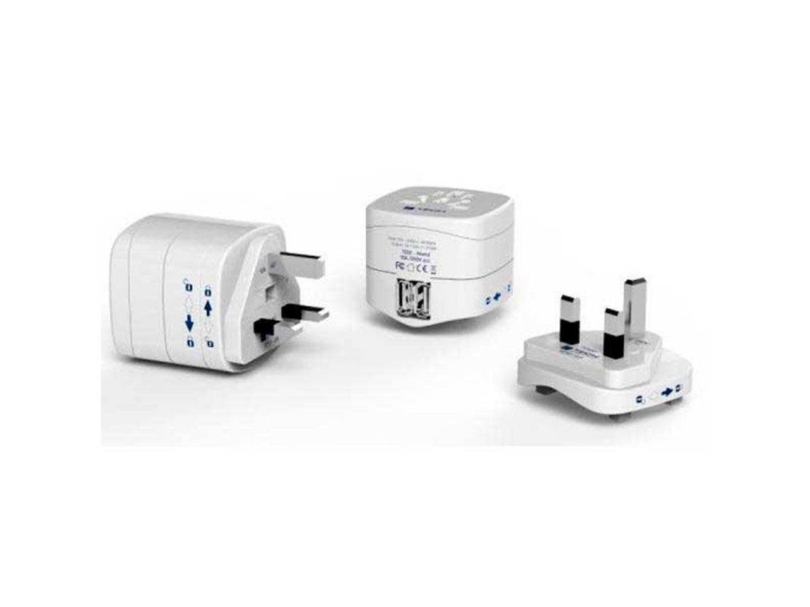 Adaptador Universal Con Conexión A Tierra Para Uk (Schuko) TRAVEL BLUE