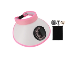 Sombrero Para El Sol Con Ventilador Recargable, 3 Velocidades, Protección Uv50+, Para Mujeres, Hombres Y Niños, Color Rosa.