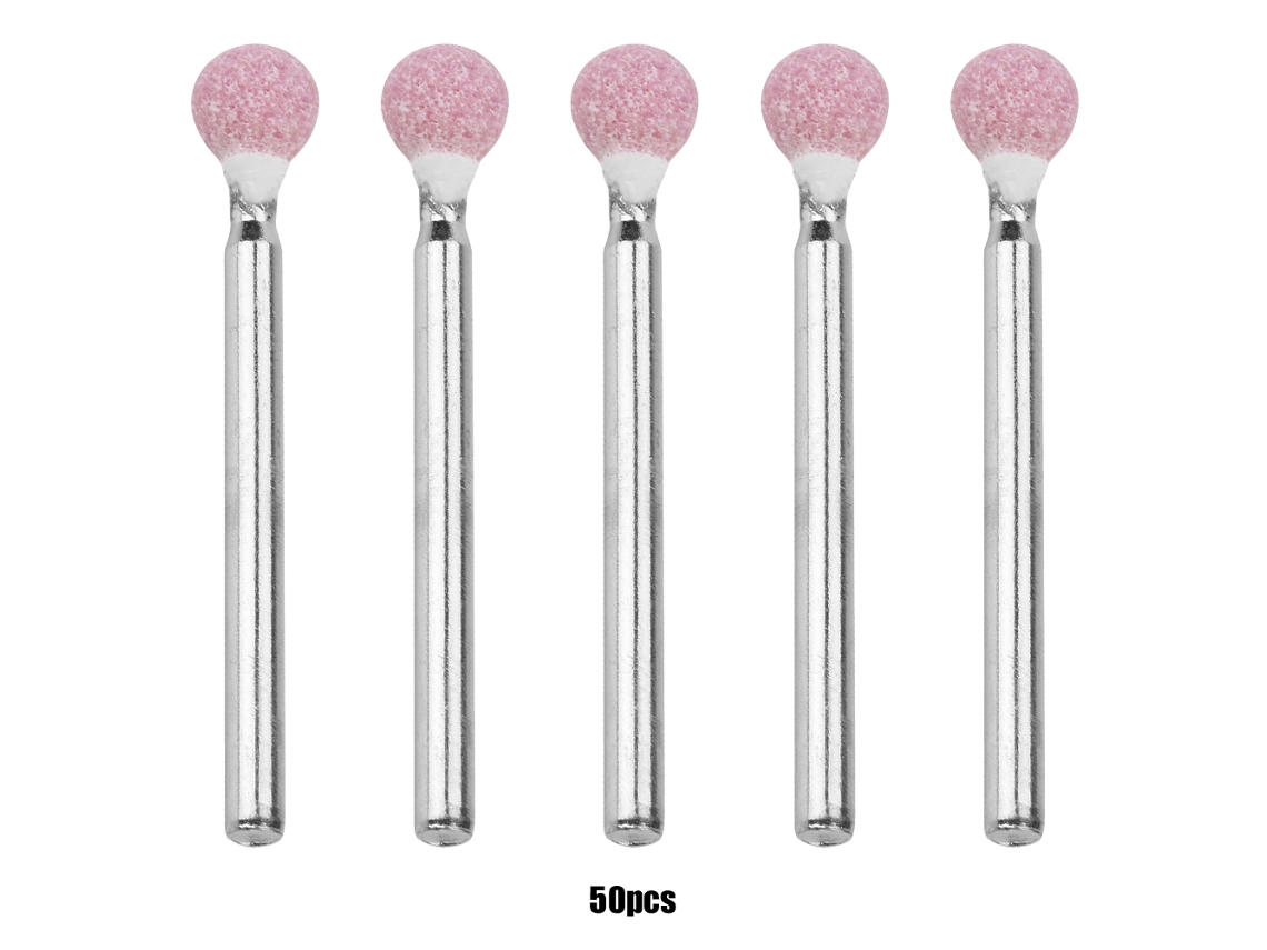 50 Cabezales De Pulido Cerámicos Con Puntas Esféricas Para Herramientas Rotativas (3*6 Mm)
