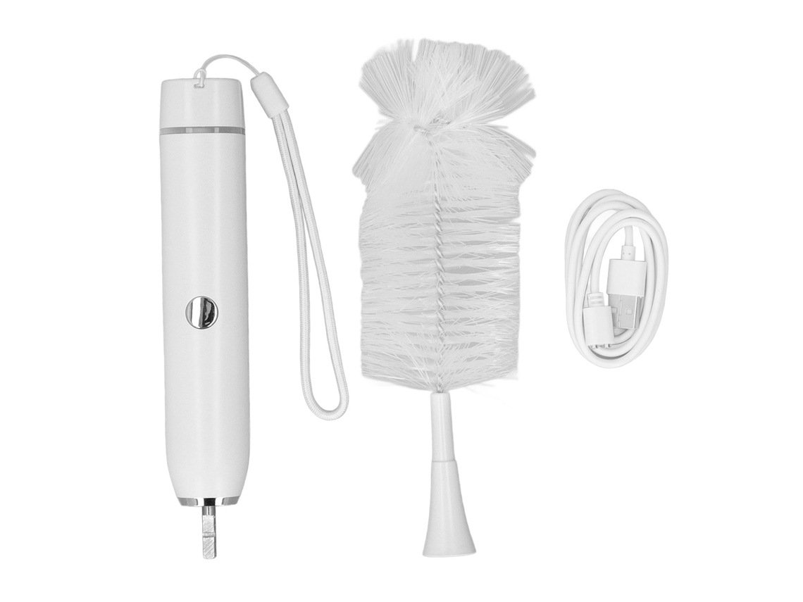 Juego de cepillos de limpieza eléctricos con cable USB, cepillo portátil impermeable IP65 para botellas y tazas