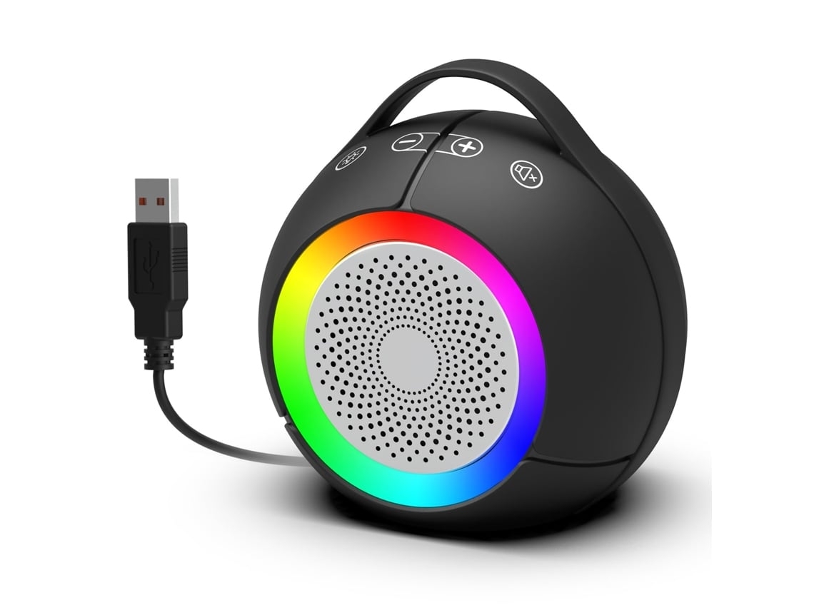 Altavoces USB para computadora de escritorio Altavoces portátiles Plug N Play para computadora portátil con luz RGB dinámica Sonido ultra claro Yemaesre