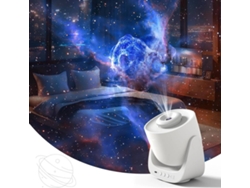 Proyector de estrellas, luz nocturna galáctica, proyector planetario para el hogar con batería recargable (blanco)