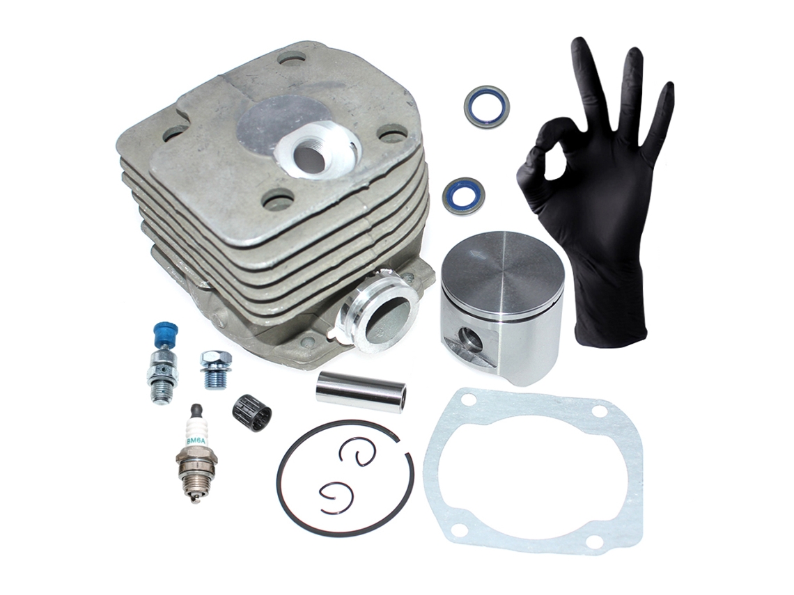 Kit de pistón de cilindro para motosierra Husqvarna 362, 362XP, 365, 365Special, 365S, 365H, 371, 371K, 371XP, 372, 372XP y 375K (50393-90-71) Lahdek