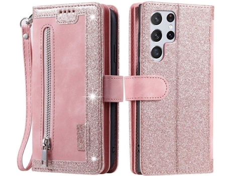 Funda Samsung Galaxy S22 Ultra HFS-HOUSE Cartera (Rosa)