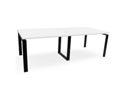 Mesa de Reuniones. Estructura metálica Negra. 300x120 cm. Blanco. OFILIKE OFILIKE
