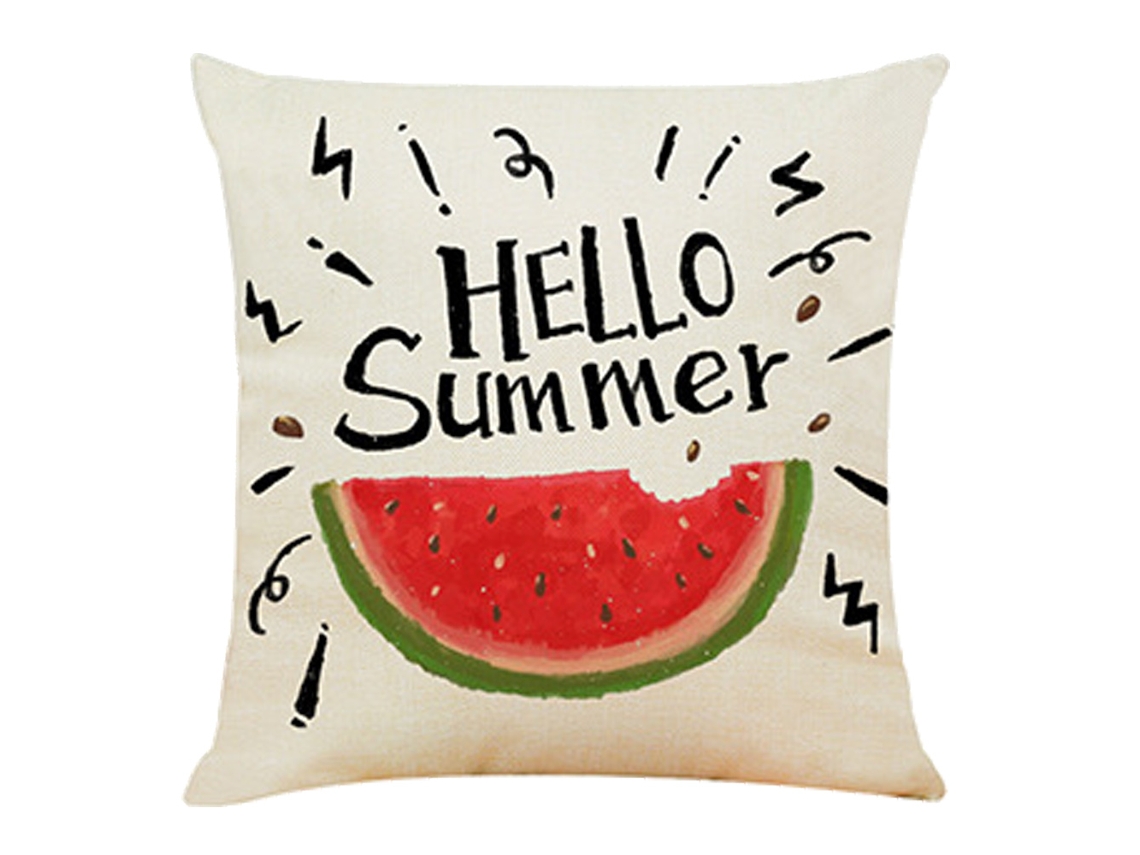 Funda De Almohada Verano De Algodón Y Lino - Funda De Almohada De Lino 45X45-B JEIIBRZUI