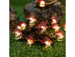 Guirnalda de luces LED Hongo, 3 metros, 30 LED, decoración navideña con pilas para la habitación del bebé.