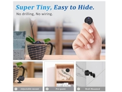 Cámara espía oculta 1080P Wifi Mini Nanny Cam Monitor de bebé Vigilancia para seguridad Hogar Oficina Detección nocturna USHION