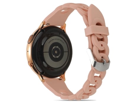 Correa de Silicona 20mm diseño circular para Garmin Venu 2 Plus/Samsung Galaxy Watch4 - rosa