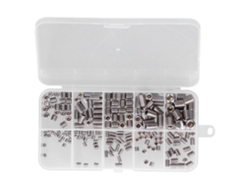 Juego de 220 tornillos ciegos Primerox de acero inoxidable M3 y M8 con marca de seguridad (S/MARK).