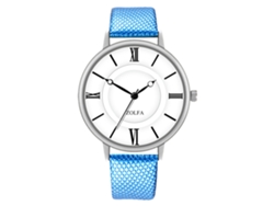 Reloj De Pulsera Unisex Informal Y Moderno Con Movimiento De Cuarzo Azul.