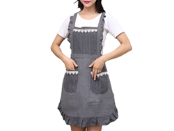 Delantal Cómodo Para Mujer Con Bolsillos, Ideal Para Cocina, Cafetería, Repostería, Jardinería, Rojo