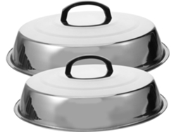 Juego de 2 accesorios para bandejas de horno, tapas de cúpula para untar alimentos, tapas para cocinar, bandeja para hornear. Gokoco